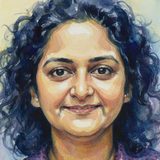 Watercolour portrait of Shivani Maudgal Datta, ESG Practice Lead, EaselESG